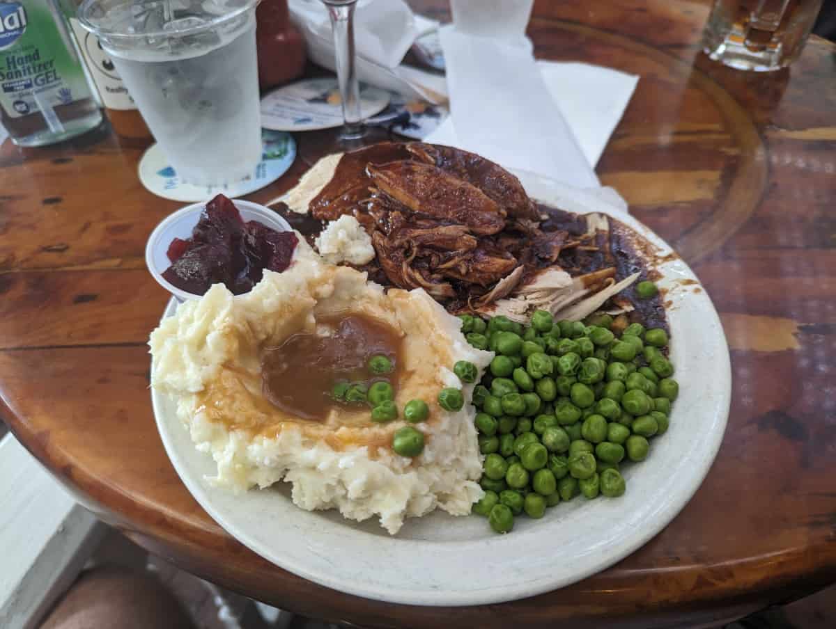 Pepe's Cafe Thursday Thanksgiving all year long turkey plate in Key West