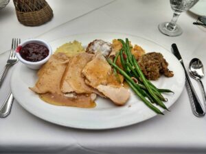 A Thanksgiving plate at LaTeDa restaurant in Key West.