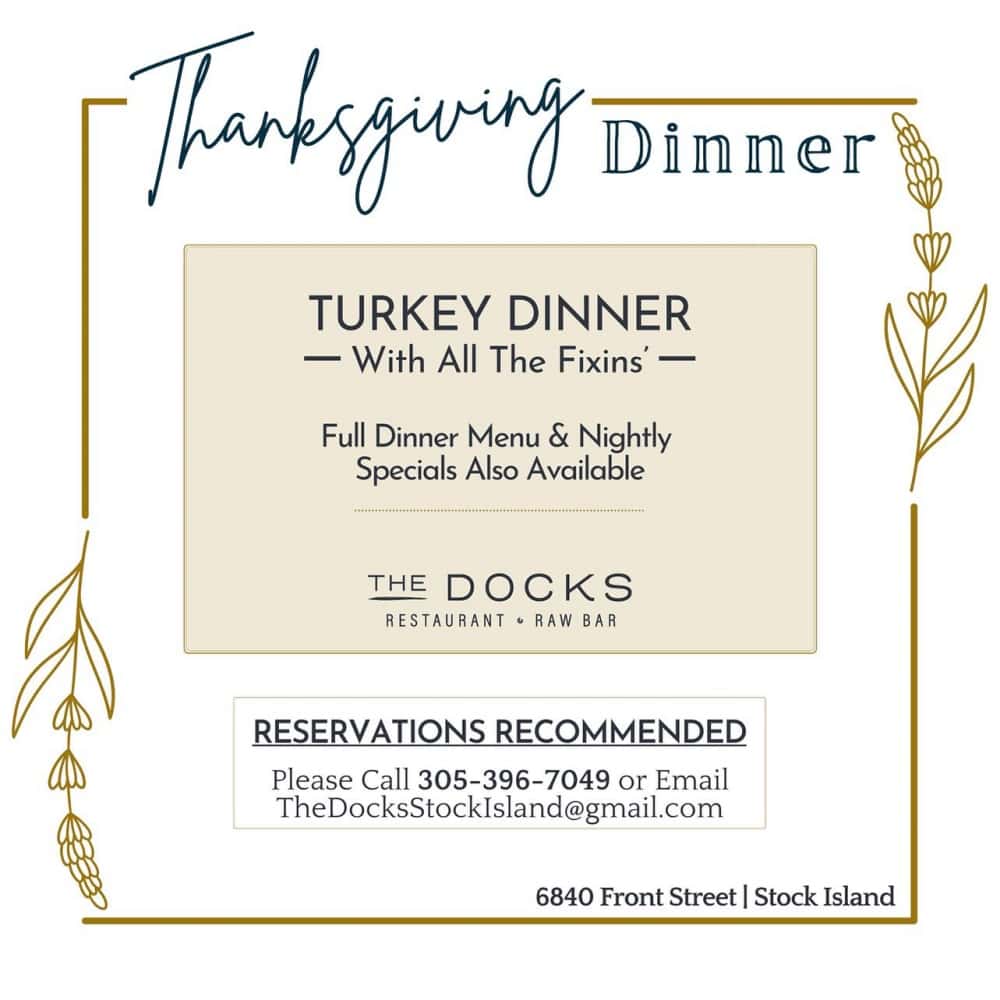 Turkey dinner on Stock Island at The Docks
