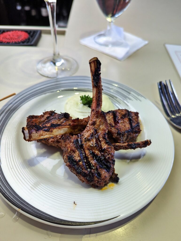 Grilled lamb chops from Martin's