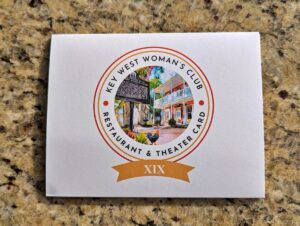 key west woman's club restaurant and theater card