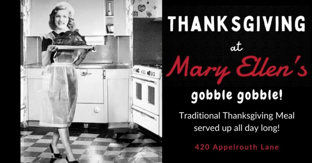 Mary Ellen's Thanksgiving Day menu in Key West