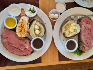 Duffy's Key West holiday dining with prime rib and surf and turf