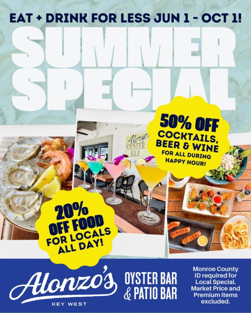 Alonzos Key West summer dining specials