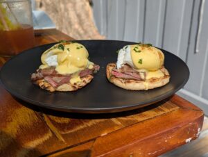 Key West local dining specials like this Hanger steak eggs benedict at Blackfin Bistro