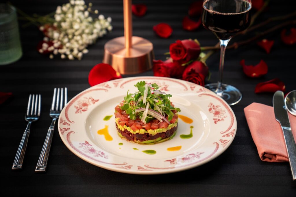 beetroot and tuna tartare appetizer