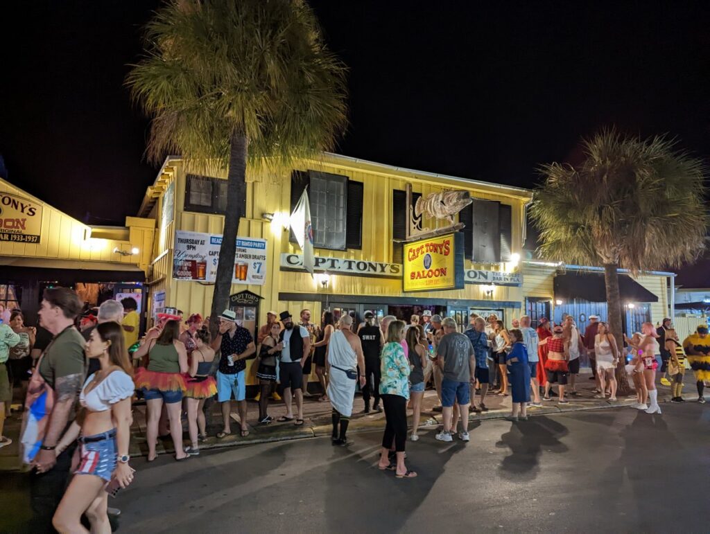 Capt Tony's Saloon during Fantasy Fest Key West