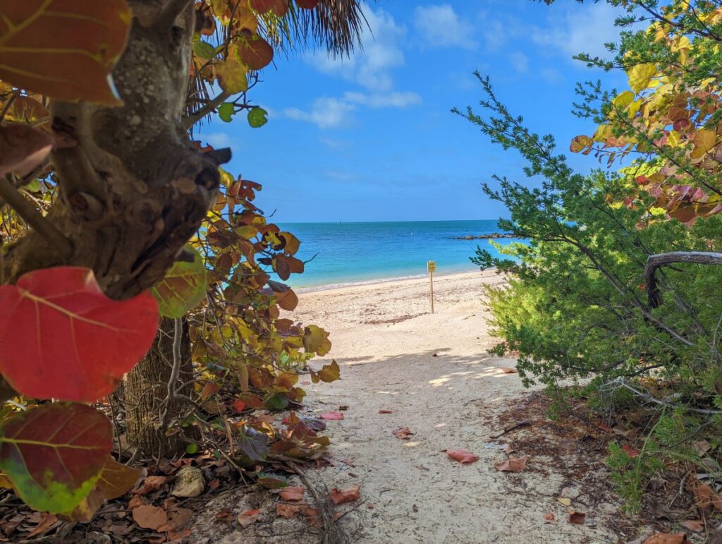 Path to the beach at Fort Zachary Taylor State Park Key West