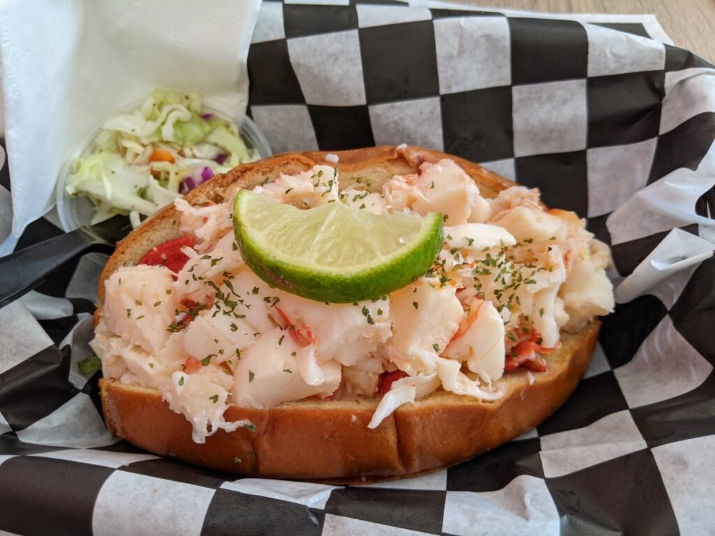 Lobster roll with lime from the Lobster Shack in Key West.